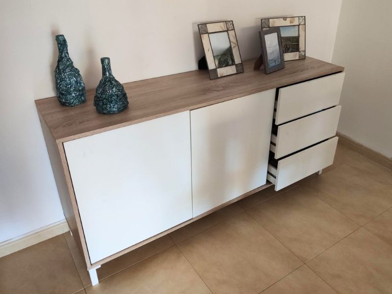 Foto de cliente de Aparador Brooklyn 2p 3c Roble Canadian y Blanco Artik 154 cm