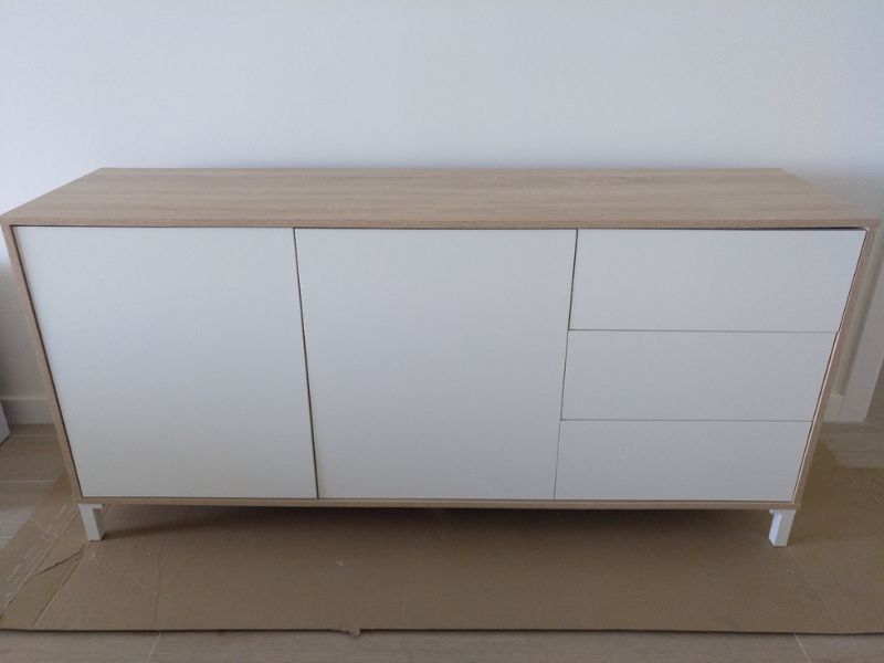 Foto de cliente de Aparador Brooklyn 2p 3c Roble Canadian y Blanco Artik 154 cm