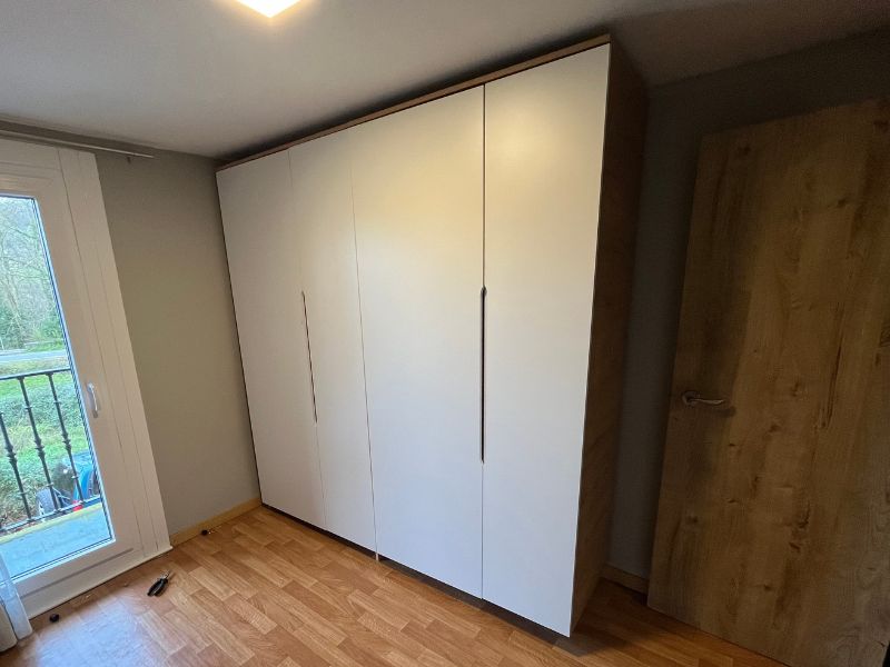 Foto de cliente de Armario Bruselas 2 Puertas Blanco y Roble Gold 100x200 cm