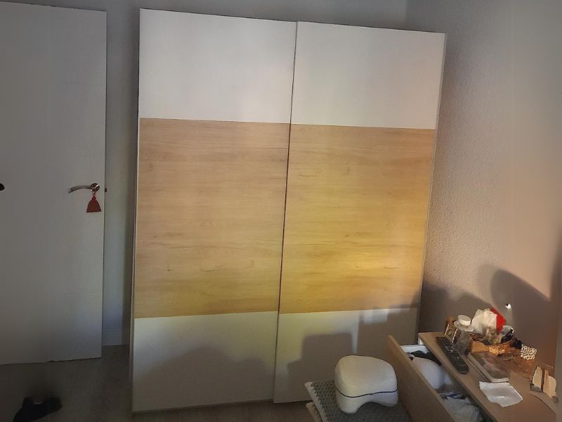 Foto de cliente de Armario Para Dormitorio Onix Habitación Roble Aurora Y Blanco 150x200 cm