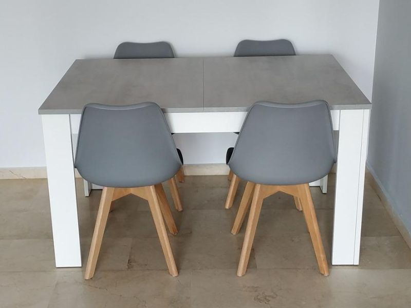 Foto de cliente de Mesa comedor extensible Cemento 140-190x90 cm