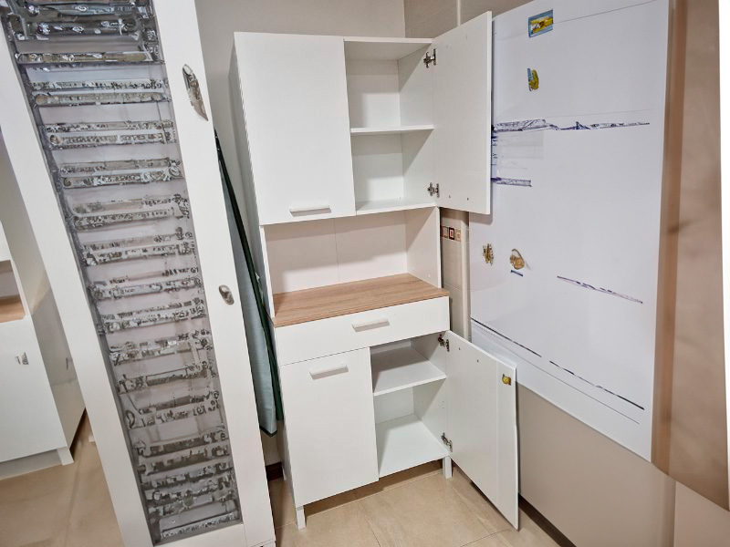 Foto de cliente de Mueble auxiliar cocina alto Yuka Blanco 72x186 cm