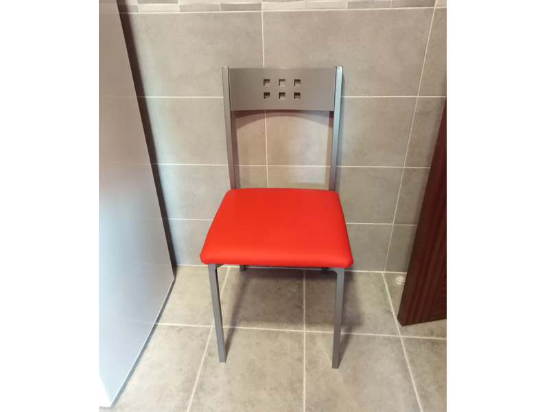 Foto de cliente de Sillas Costa Cocina Multiusos Color Rojo De Metal Con Polipiel