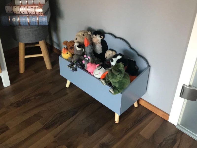 Foto de cliente de Mueble Infantil Baúl Douceur Color Gris con Forma de Nube 58x45x28 cm