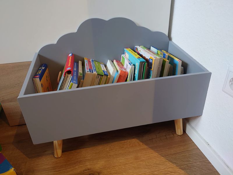 Foto de cliente de Mueble Infantil Baúl Douceur Color Gris con Forma de Nube 58x45x28 cm