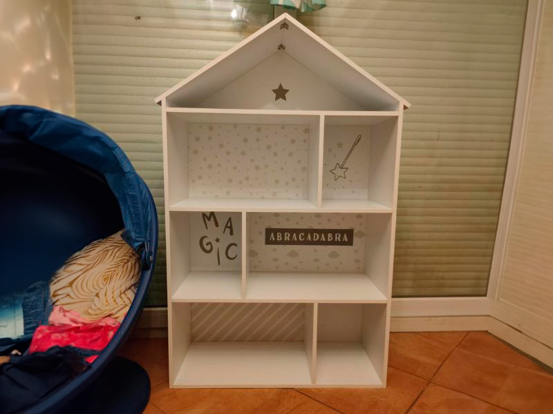 Foto de cliente de Mueble Infantil Estantería Librería con 7 Huecos en Blanco 73x115x30 cm