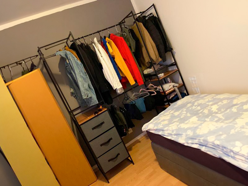Foto de cliente de Vestidor Abierto Modular Tissa Negro y Madera 180x198 cm