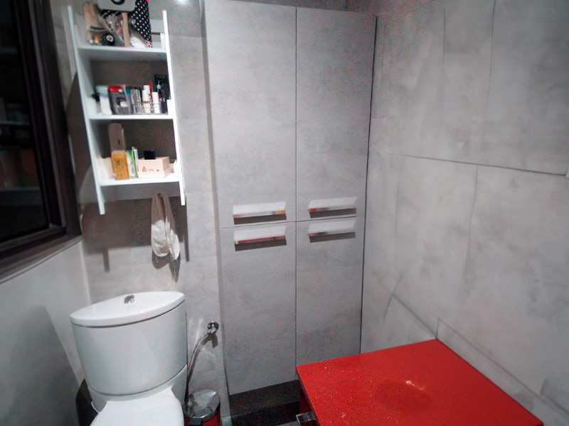 Foto de cliente de Columna de Baño Color Gris Cemento Suspendida 2P 30x150 cm