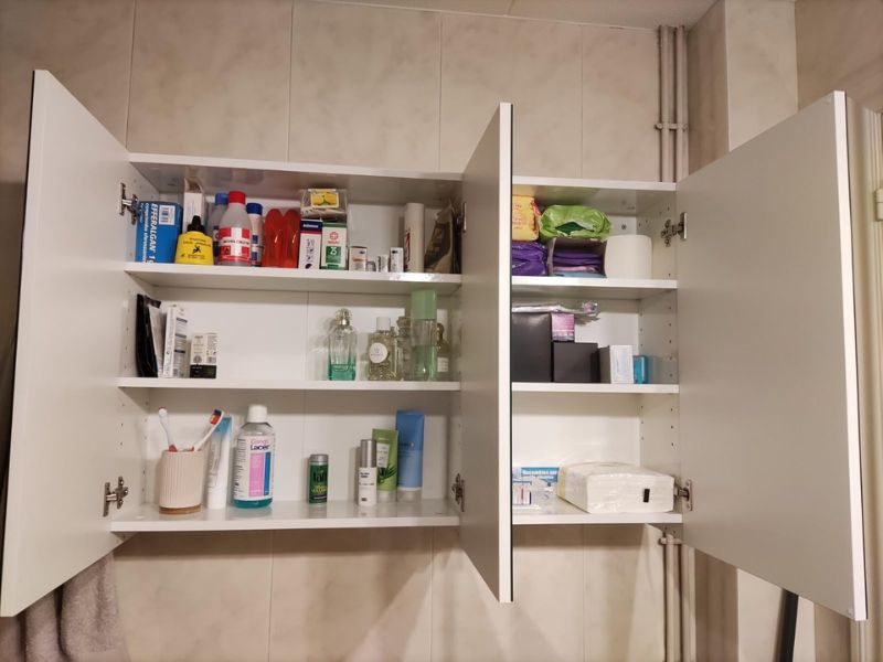 Foto de cliente de Mueble Auxiliar de Baño Pack Armario Espejo 120x65 cm