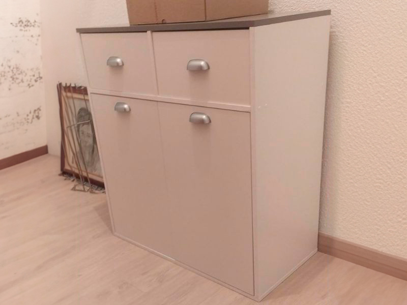 Foto de cliente de Mueble Buffet De Cocina Bajo 2 Puertas Asfeld Blanco 80x90 cm
