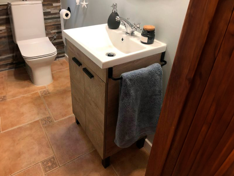 Foto de cliente de Mueble de Baño con Patas y Armario Roble Alaska 50 cm (Lavabo Opcional)