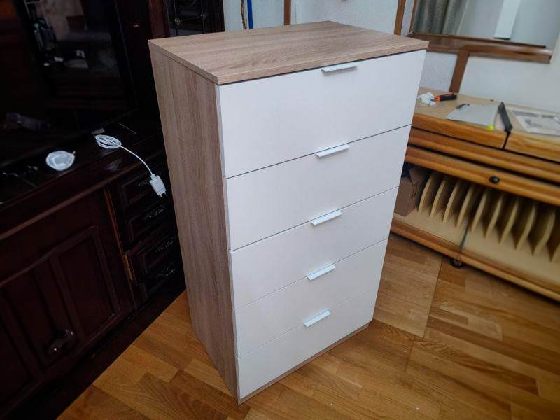 Foto de cliente de Sinfonier Blanco Roble 5 Cajones Luca 60x110 cm