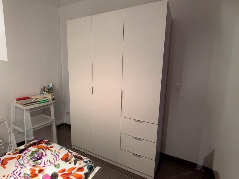 Foto de cliente de Armario Blanco 3 Puertas 3 Cajones 135x200 cm