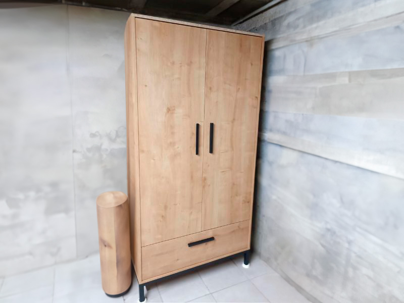 Foto de cliente de Armario para dormitorio Craft Estilo Industrial 2 Puertas 1 Cajón 91x180 cm
