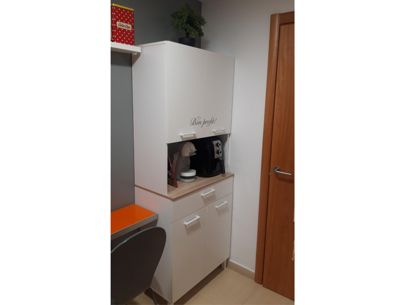 Foto de cliente de Mueble auxiliar cocina alto Yuka Blanco 72x186 cm