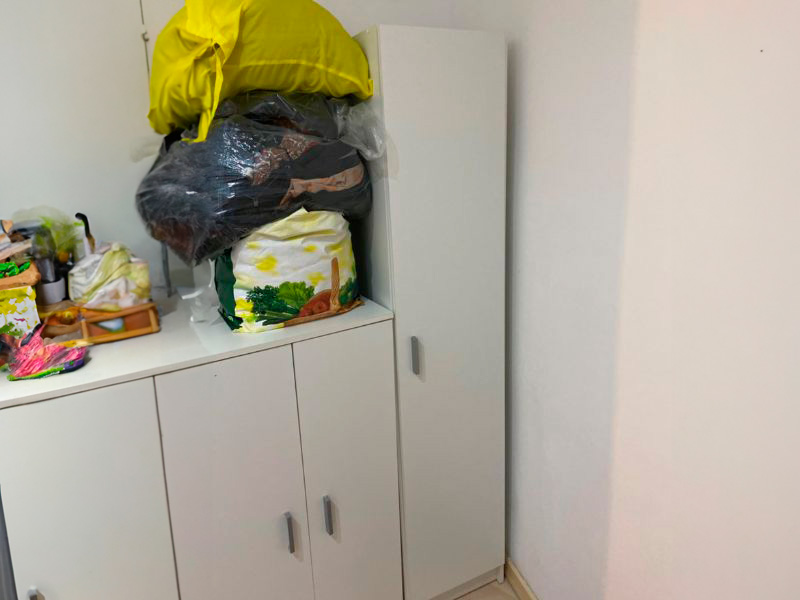 Foto de cliente de Armario Auxiliar Alto Multiuso 1 Puerta Color Blanco 37x180 cm