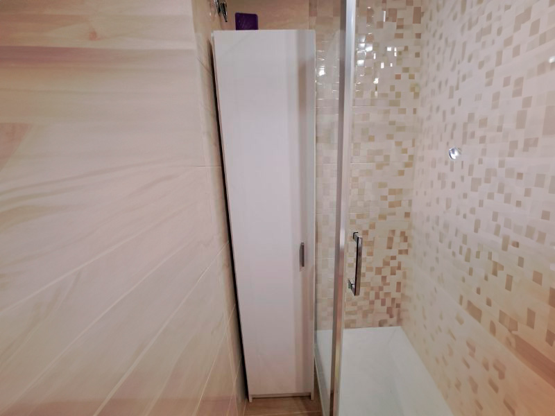 Foto de cliente de Armario Auxiliar Alto Multiuso 1 Puerta Color Blanco 37x180 cm