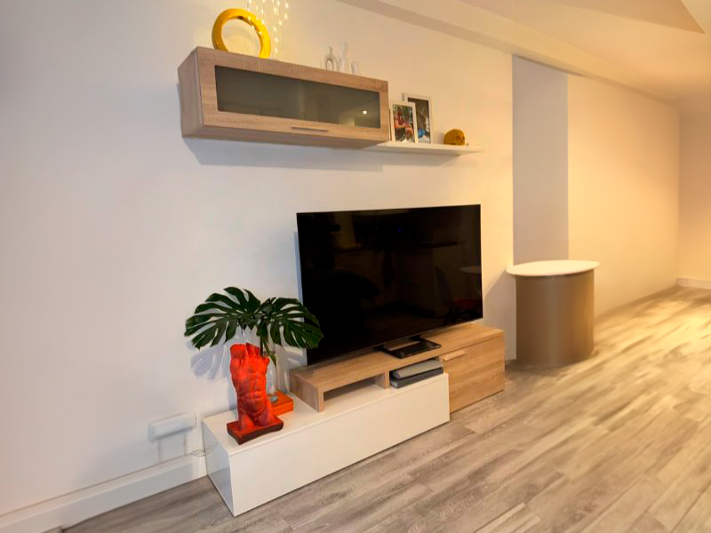 Foto de cliente de Pack muebles para salón Blanco Brillo y Roble Canadian