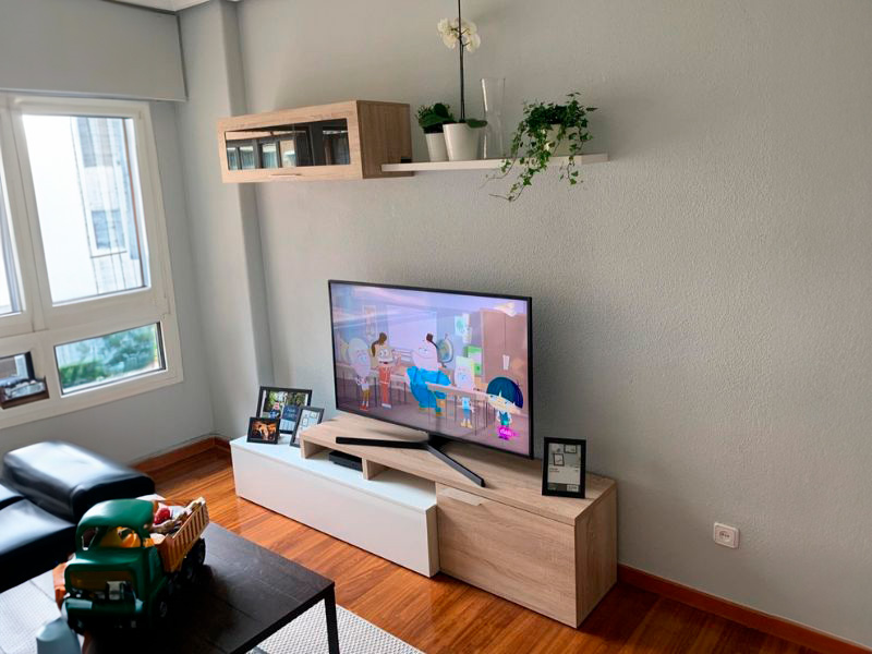 Foto de cliente de Pack muebles para salón Blanco Brillo y Roble Canadian