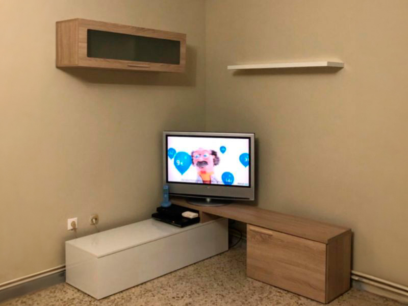 Foto de cliente de Pack muebles para salón Blanco Brillo y Roble Canadian
