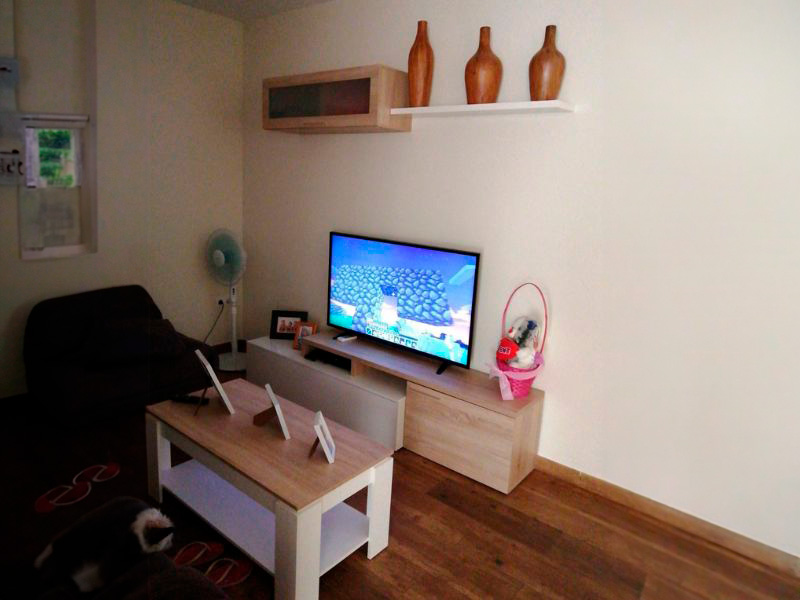 Foto de cliente de Pack muebles para salón Blanco Brillo y Roble Canadian