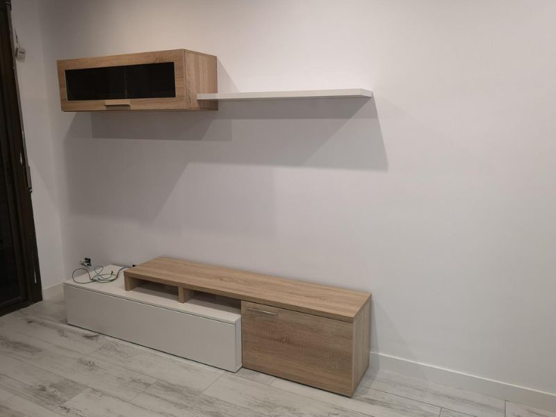 Foto de cliente de Pack muebles para salón Blanco Brillo y Roble Canadian