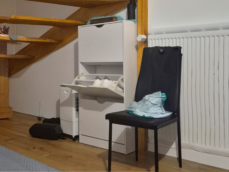 Foto de cliente de Mueble zapatero recibidor 3 trampones color blanco 60 cm