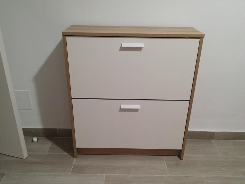 Foto de cliente de Mueble Zapatero 2 Puertas Tibet Roble Cambrian y Blanco 74 cm