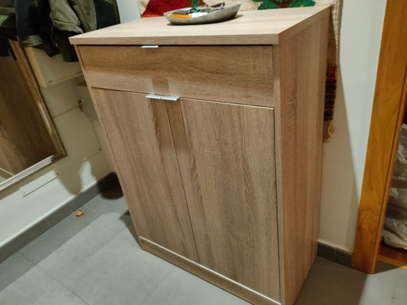 Foto de cliente de Mueble Zapatero Auxiliar Recibidor Berlín Color Roble Cambrian 75 cm