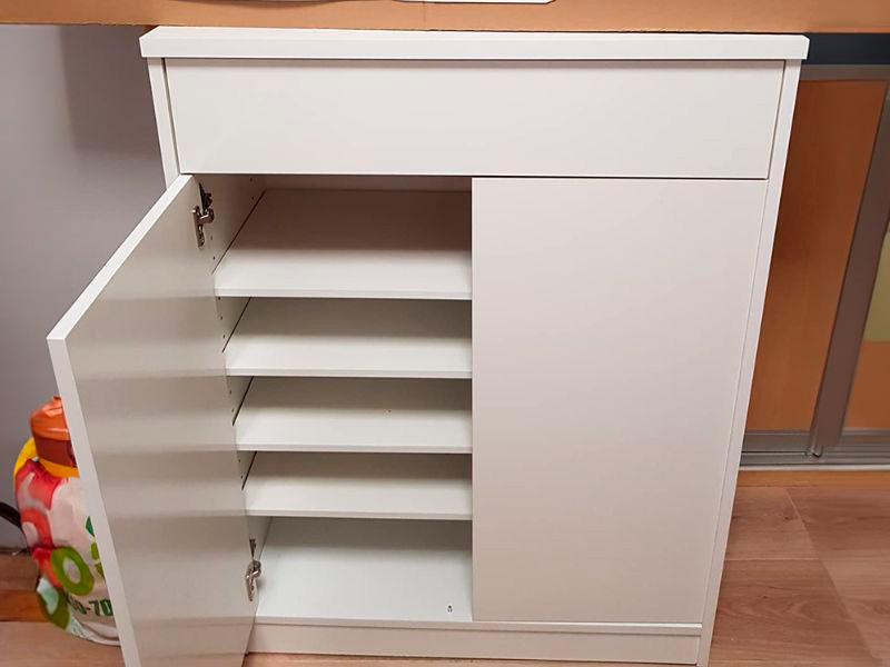 Foto de cliente de Mueble Zapatero Recibidor Auxiliar Bajo Berlín Color Blanco 75 cm