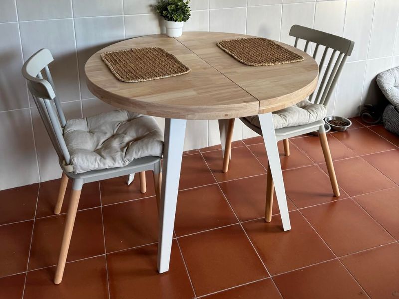 Foto de cliente de Silla comedor Alna color blanco patas haya