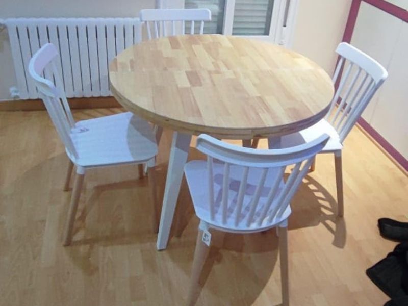 Foto de cliente de Silla comedor Alna color blanco patas haya