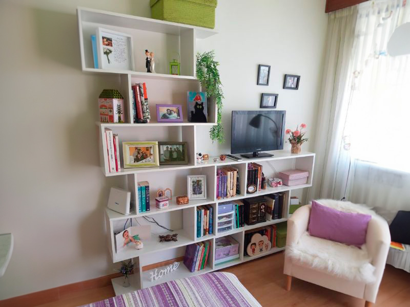 Foto de cliente de Estanteria Athena alta blanco brillo 80x192x24 cm