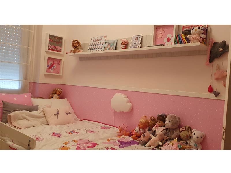 Foto de cliente de Cama Nido con Cajones Elliot 190x90 cm + Estantería Blanco