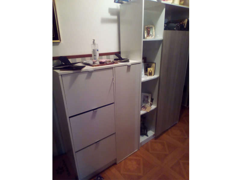Foto de cliente de Mueble Zapatero Recibidor con Departamento para Botas Color Blanco 85 cm