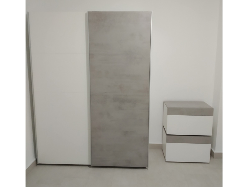 Foto de cliente de Dormitorio Matrimonio Estilo Industrial Pack Muebles Cemento y Blanco