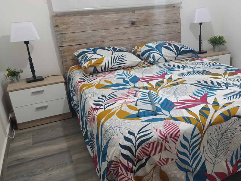Foto de cliente de Pack dormitorio Matrimonio sahara y blanco estilo Moderno 150 cm
