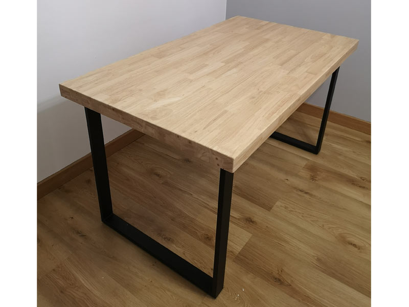 Foto de cliente de Mesa comedor fija Natural madera roble nordish salvaje industrial 140x80 cm