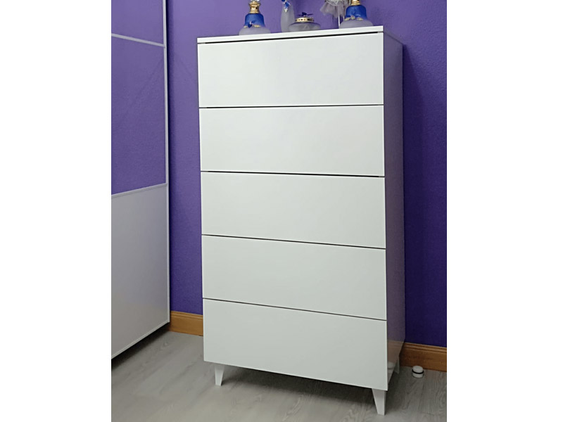 Foto de cliente de Cómoda de 5 Cajones Blanco 61x117 cm