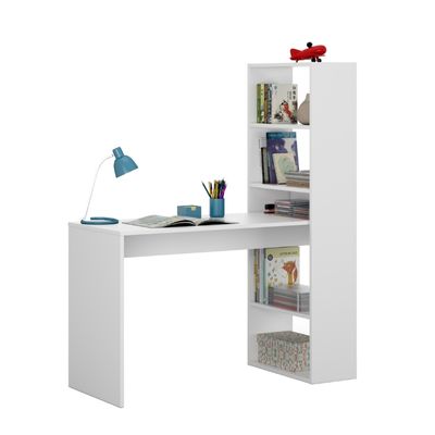 Mesa escritorio con estantería duplo reversible blanco artik