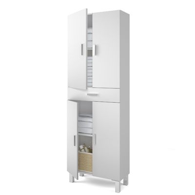 mueble auxiliar baño galatea diseño moderno dos armarios y un cajón
