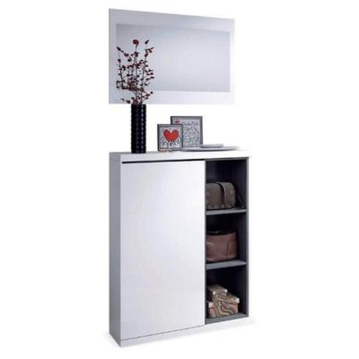 Mueble zapatero recibidor con espejo