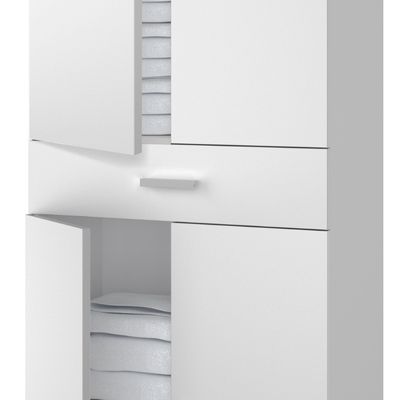mueble auxiliar baño galatea estantes regulables en altura peso máximo soportado cajón cuatro kilos y peso máximo soportado por balda cuatro kilos