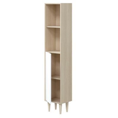 Columna de baño verona roble y blanco brillo