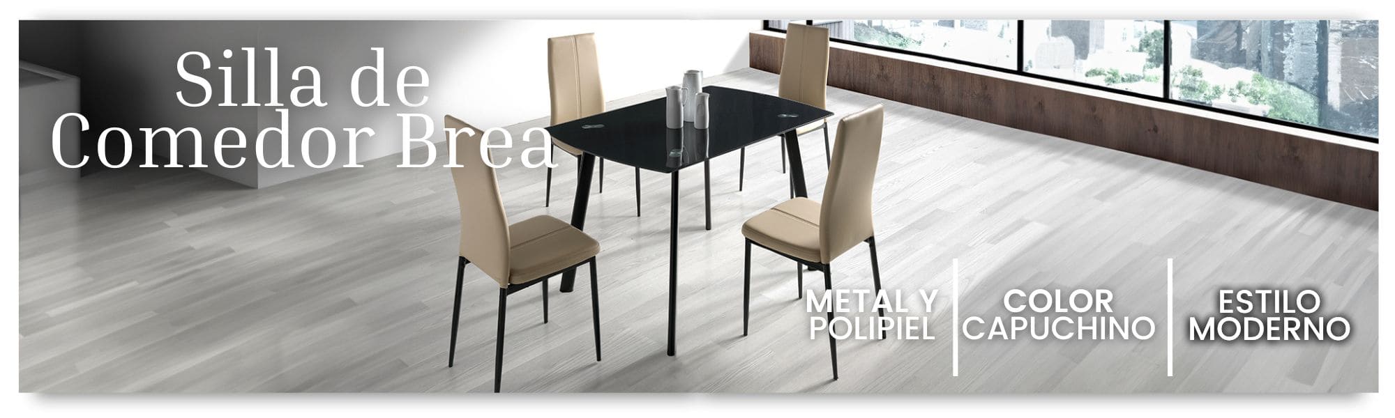 Sillas comedor polipiel Brea Capuchino