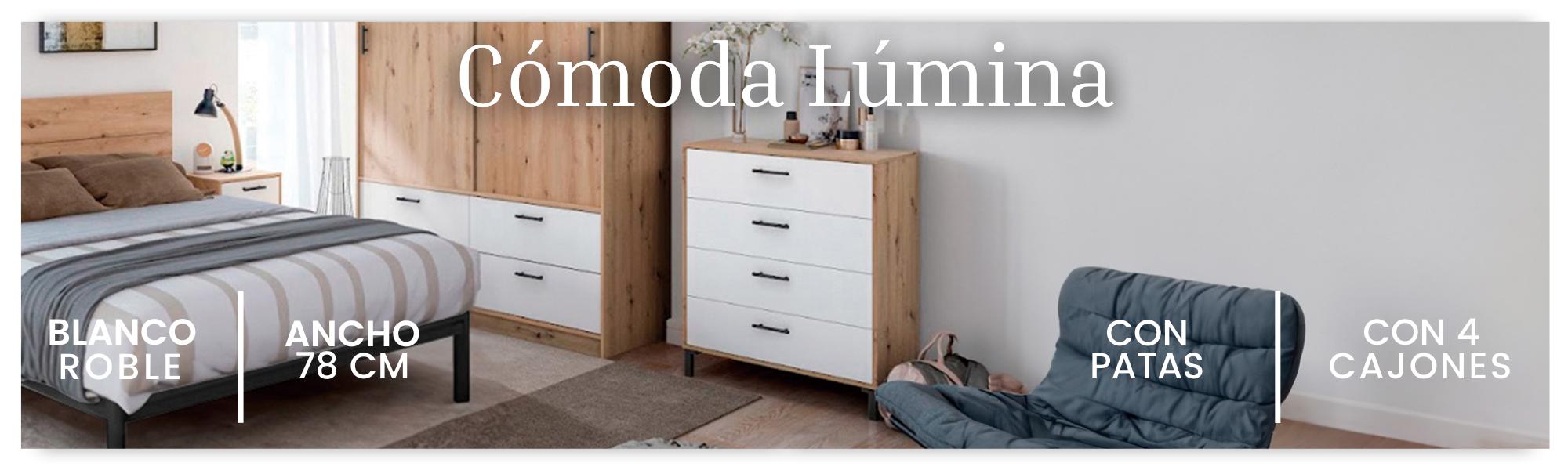 Cómoda Lúmina 4 Cajones