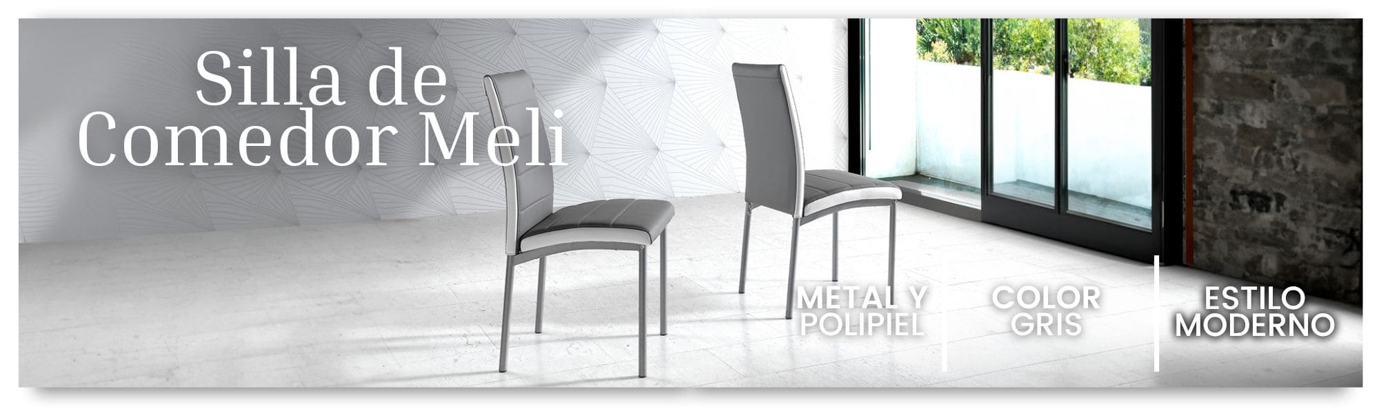 Sillas Comedor Gris Meli