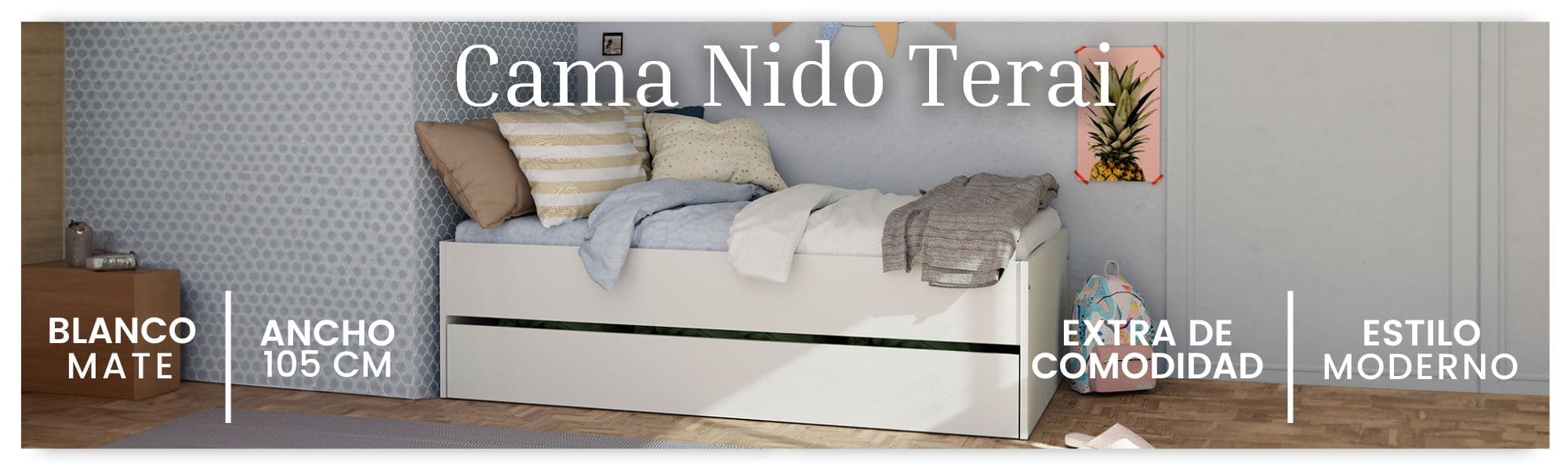 Cama Nido Terai Color Blanco