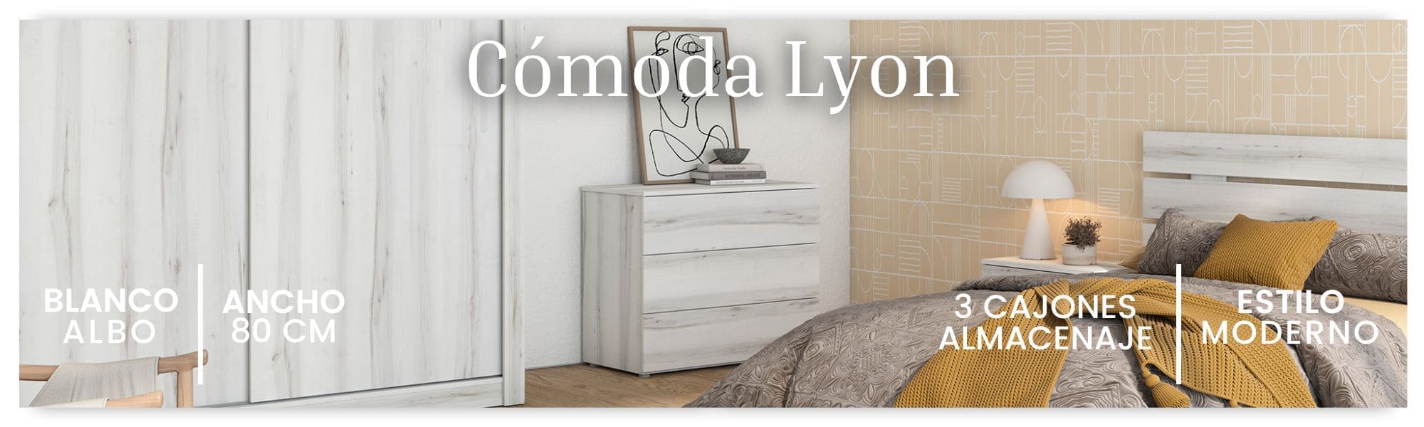 Cómoda Lyon 3 Cajones